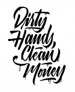 Sticker Auto Dirty Hands Clean Money