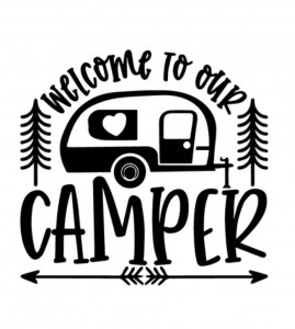 Sticker Auto Welcome to our Camper