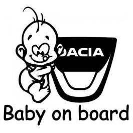 Sticker Baby on Board Dacia
