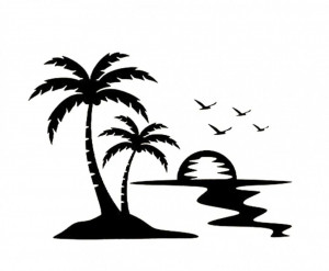 Sticker Camper Palm Beach