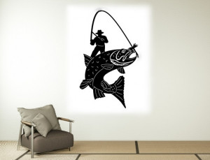 Sticker Perete Pescuit