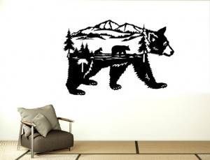 Sticker Perete Urs Natura