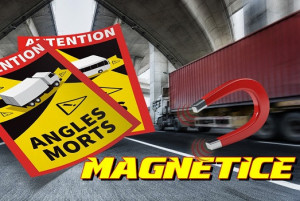 Stickere Magnetice Attention Angles Morts, Sticker Unghi Mort Franta