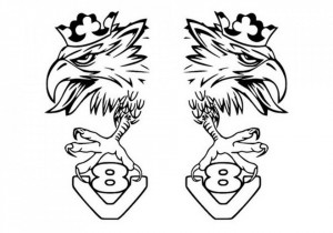 Set 2 buc Stickere Cabina/ Geamuri laterale Scania Griffon V8 50 cm