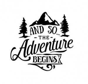 Sticker And so the Adventure Begins