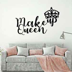 Sticker Perete Frizerie MakeUp Queen