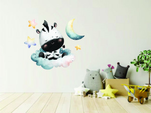 Sticker Perete Watercolor Sweet Sleep Zebra
