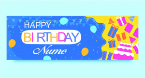 Banner Personalizat Happy Birthday