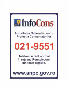 Indicator autocolant informare ANPC infocons