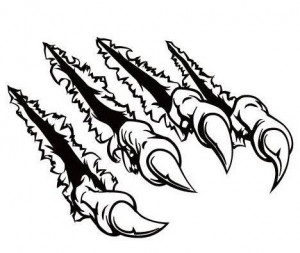 Set 2 buc Stickere Autocolante Gheara 50 cm pentru Orice Marca
