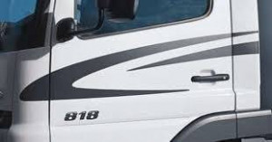 Set Stickere Autocolante Dungi laterale Mercedes Atego / Actros / Axor 200cm