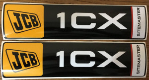 Set 2 buc Stickere Autocolante JCB 1CX - orizontal