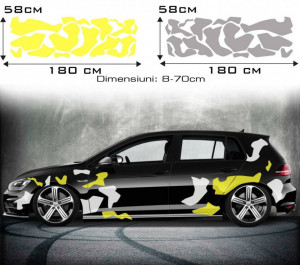 Set Stickere Camuflaj Clasic Mare S14