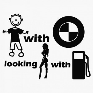 Sticker baiat cu BMW caut fata cu ...