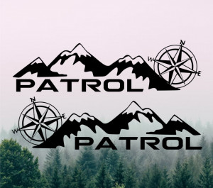 Stickere Auto Off Road Nissan Patrol (set 2 buc)