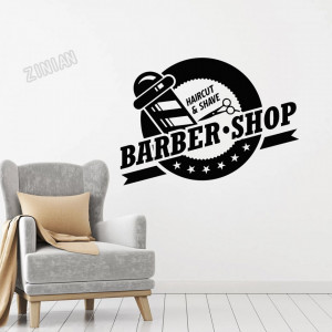 Sticker Perete Barber Shop