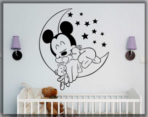 Sticker Perete Copii Mickey Sleeping