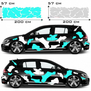 Set Stickere Camuflaj Clasic Mare S06