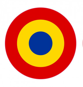 Sticker Color Steag Romania Rotund