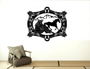 Sticker Perete Tablou Cai