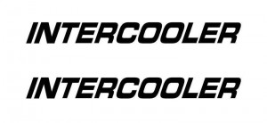Set 2 buc Stickere Autocolante Intercooler 50 cm Model 2