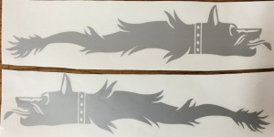 Set 2 buc Stickere Lup Dacic 50 cm