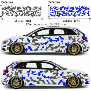 Set Stickere Camuflaj Clasic Mediu S07
