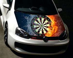 Sticker Autocolant Imprimat Capota Fire Darts
