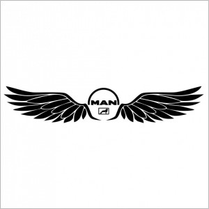Sticker Camion Man Aripi 120 cm