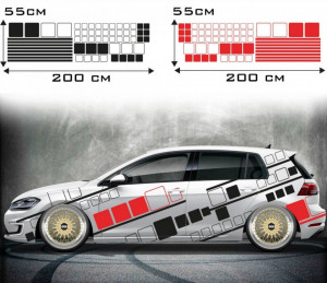 Set Stickere Camuflaj Abstract S08