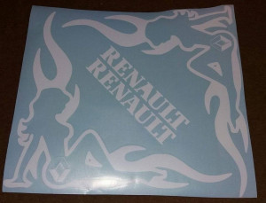 Set stickere geamuri laterale Renault