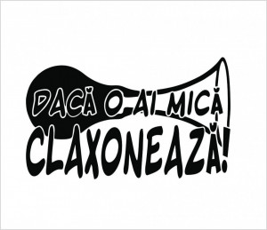 Sticker Auto Claxoneaza daca o ai mica