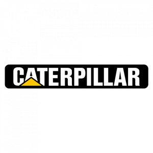 Sticker Autocolant Caterpillar cu fundal negru