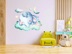 Sticker Perete Watercolor Sweet Sleep Elefantel