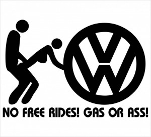 Sticker Volkswagen No Free Rides