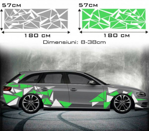 Set Stickere Camuflaj Triunghiuri S09
