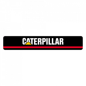 Sticker Autocolant Cat Caterpillar cu fundal negru