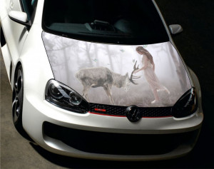 Sticker Autocolant Imprimat Capota Wild Girl