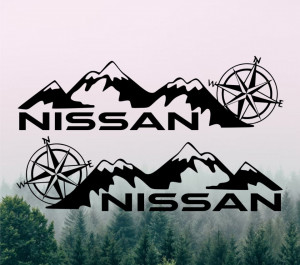 Stickere Auto Off Road Nissan (set 2 buc)