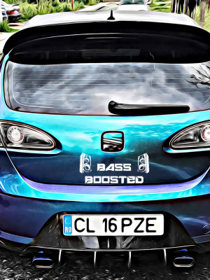 Sticker Auto Bass Boosted