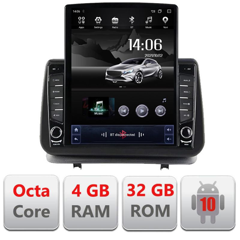 Navigatie Renault Clio 3 2005-2014, Android 12, 8GB RAM 128GB