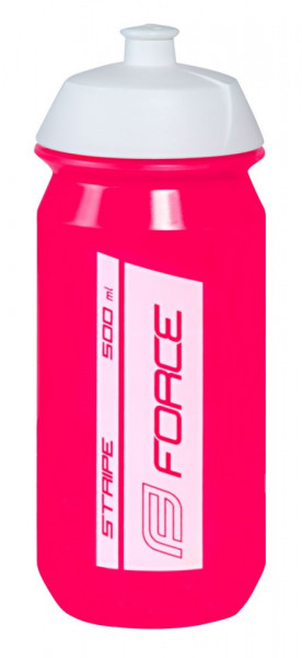 Bidon Force Stripe 0.5l roz/alb
