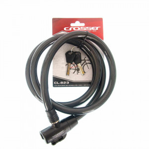 Incuietoare cablu CROSSER CL-823 15x1800mm - Negru