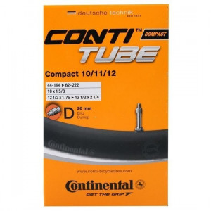 Camera bicicleta Continental Compact 10/11/12 valva Dunlop