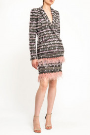 SACOU DIN MIX TWEED ROZ