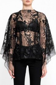 BLACK LACE ‘BUTTERFLY’ TOP