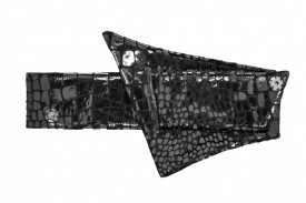 BRÂU CROCO-METALIC NEGRU
