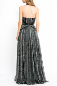 ROCHIE LUNGĂ DIN TUL IMPRIMAT “GREEN SNAKE PRINT”