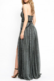 ROCHIE LUNGĂ DIN TUL IMPRIMAT “GREEN SNAKE PRINT”