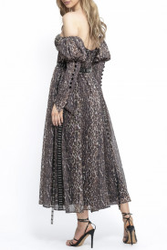ROCHIE MIDI DIN TUL IMPRIMAT “LEOPARD PRINT”